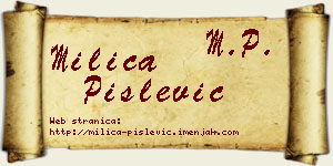 Milica Pislević vizit kartica